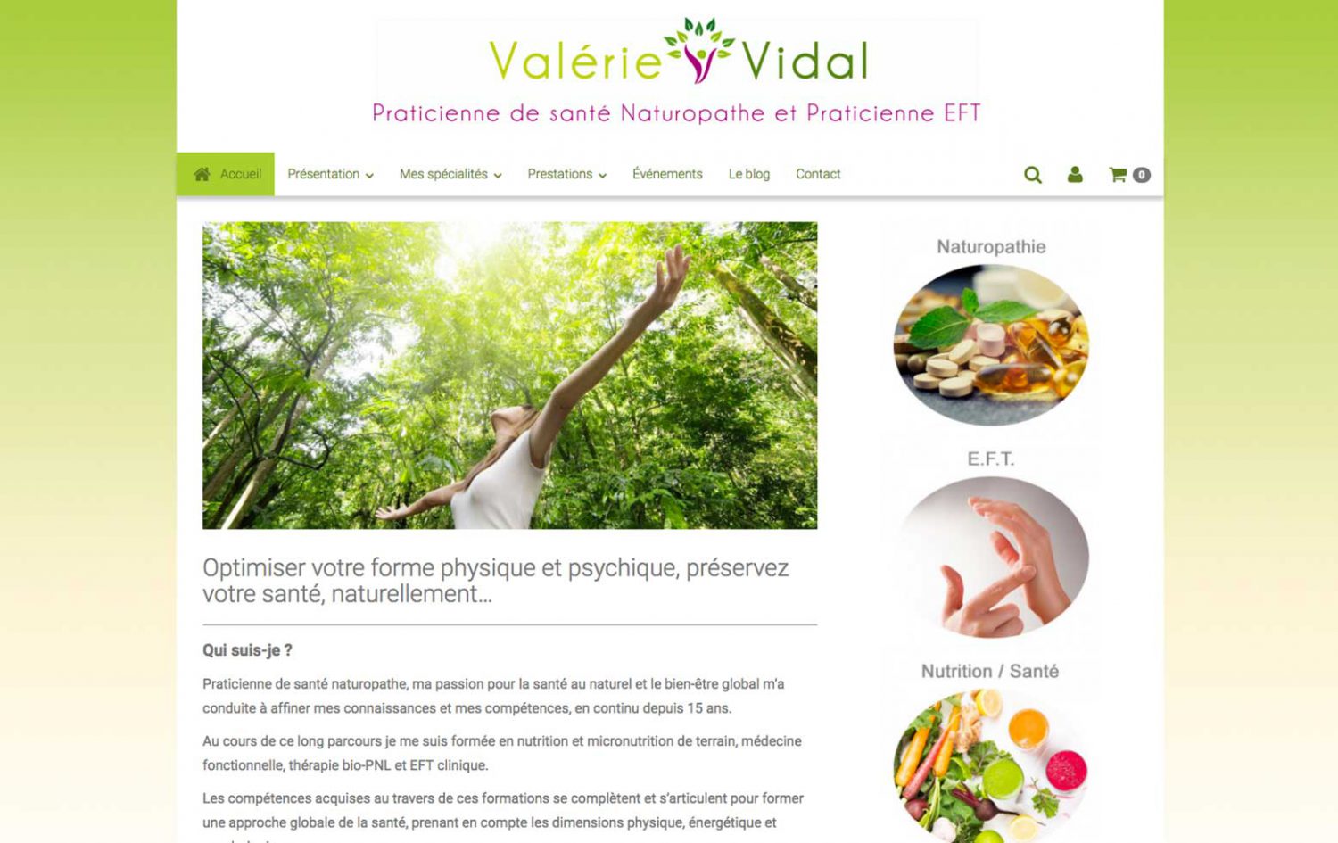 Site internet Valerie Vidal